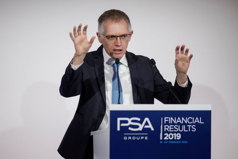 FILE PHOTO: Carlos Tavares, chief executive officer of PSA Group,