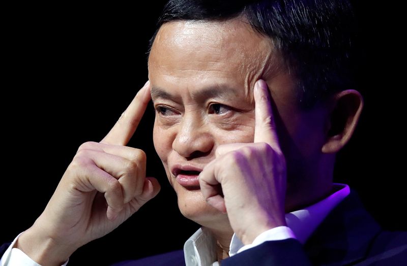 FILE PHOTO: Alibaba Chairman Jack Ma speaks at VivaTech fair
