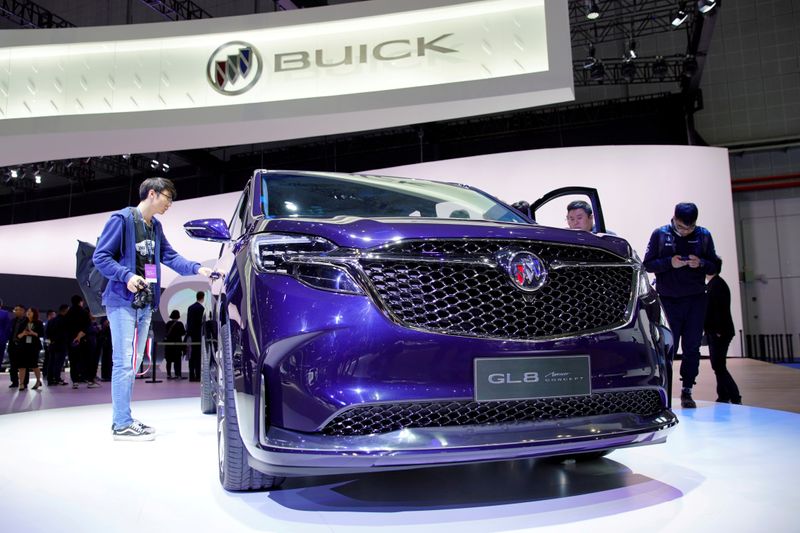 FILE PHOTO: Buick’s new SUV GL8 of GM is displayed