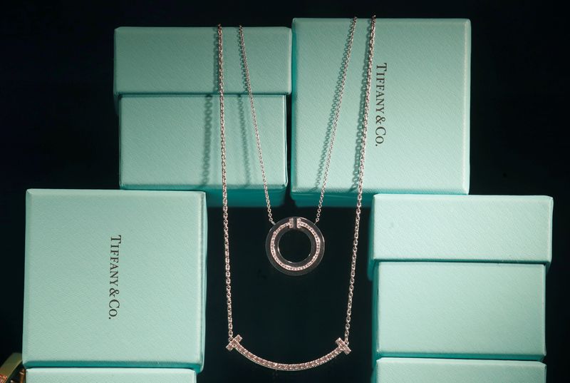 FILE PHOTO: Tiffany & Co. jewelry is displayed in a