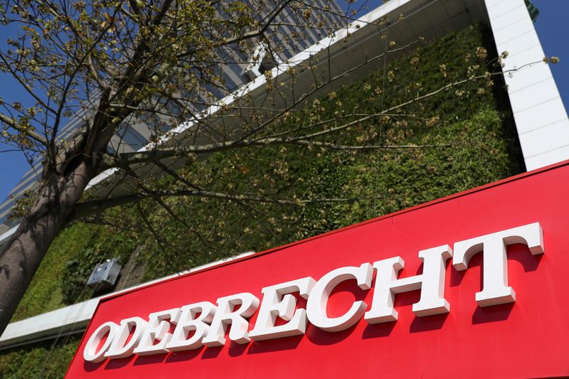 buFILE PHOTO: The corporate logo of the Odebrecht SA construction