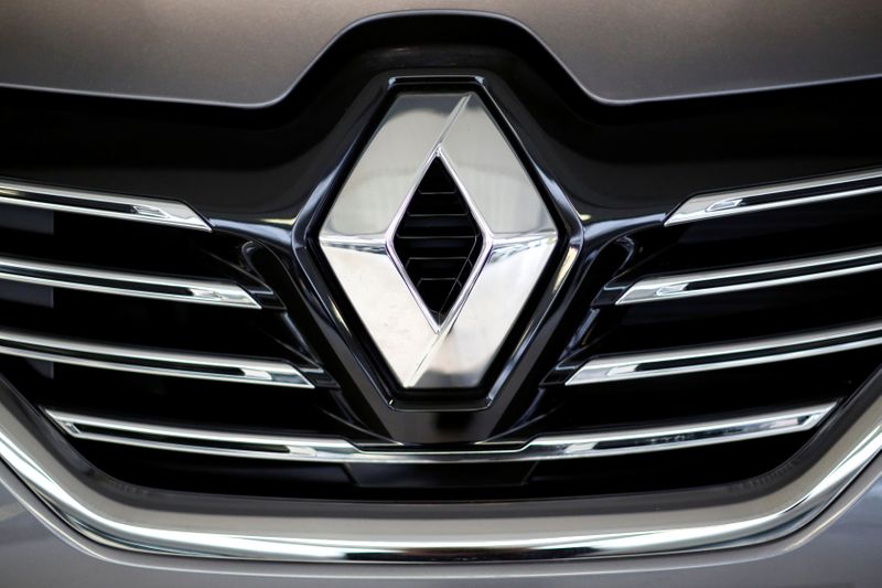 FILE PHOTO: The Renault logo on a Renault Espace car