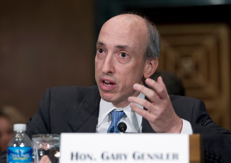 FILE PHOTO:  Commodity Futures Trading Commission Chair Gensler testifies