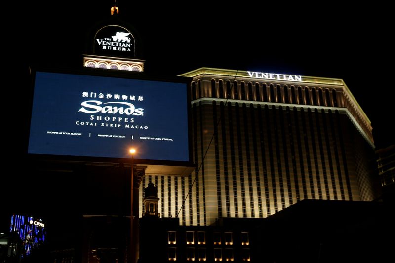 FILE PHOTO: An exterior view of the Venetian Macao, part