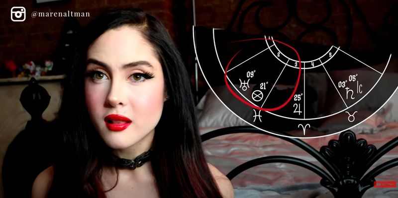 Maren Altman, a 22-year old astrologer, makes her predictions for