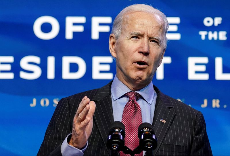 FILE PHOTO: U.S. President-elect Joe Biden announces economics and jobs