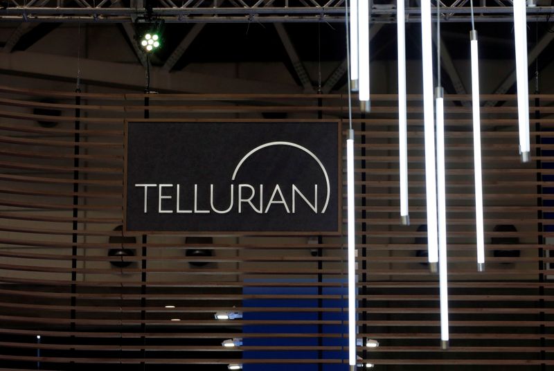 FILE PHOTO: The logo of Tellurian Inc is seen in