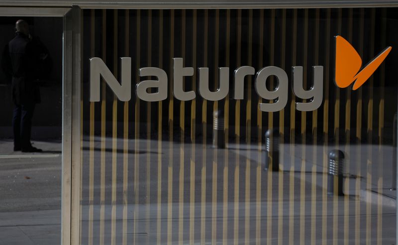 FILE PHOTO: The logo of Spanish energy company “Naturgy” is