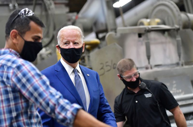 FILE PHOTO: Joe Biden campaigns in Manitowoc, Wisconsin