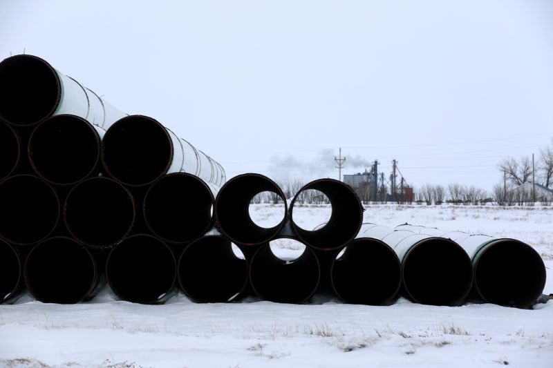 FILE PHOTO: A depot used to store pipes for the