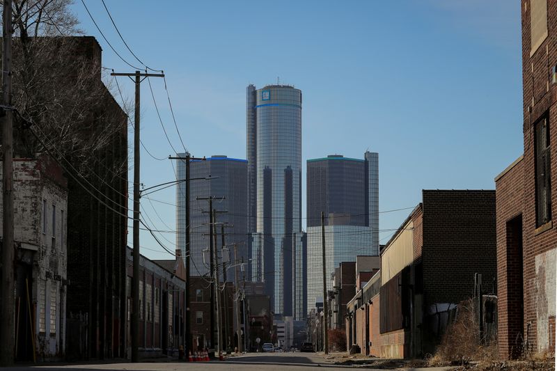 FILE PHOTO: The General Motors Co. headquarters is seen in