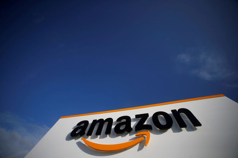 FILE PHOTO: FILE PHOTO: The logo of Amazon is seen