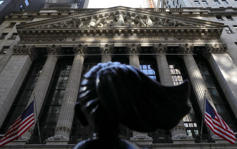 FILE PHOTO: New York Stock Exchange (NYSE) building after the