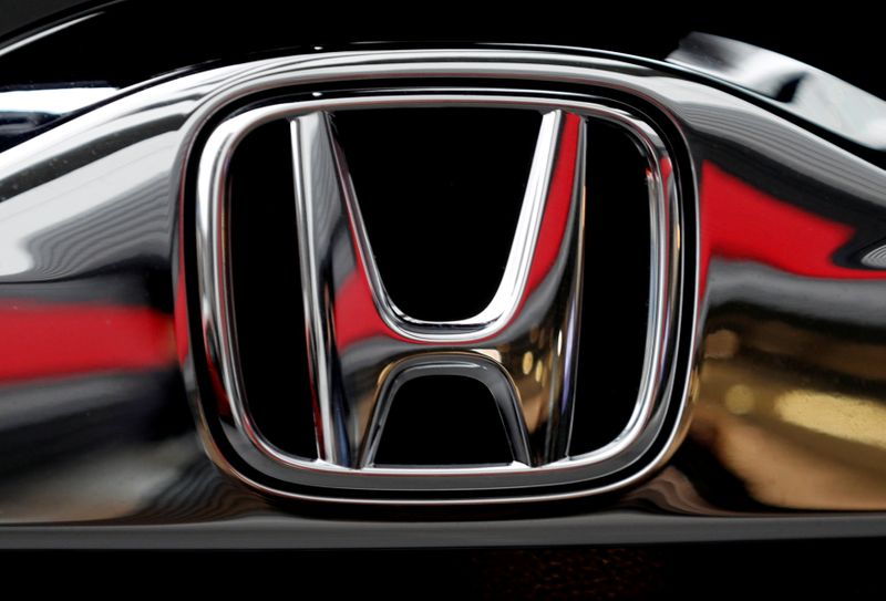 Honda’s logo on its Modulo model is pictured at its