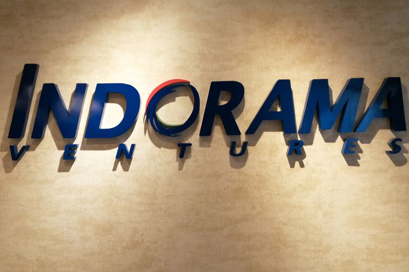 Thai chemicals company Indorama Ventures logo is seen at the