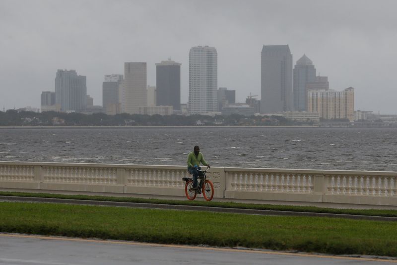 FILE PHOTO: The Tampa skyline is seen before the arrival
