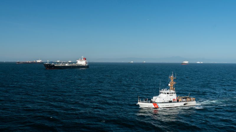 FILE PHOTO: U.S. Coast Guard Cutter Narwhal patrols near some