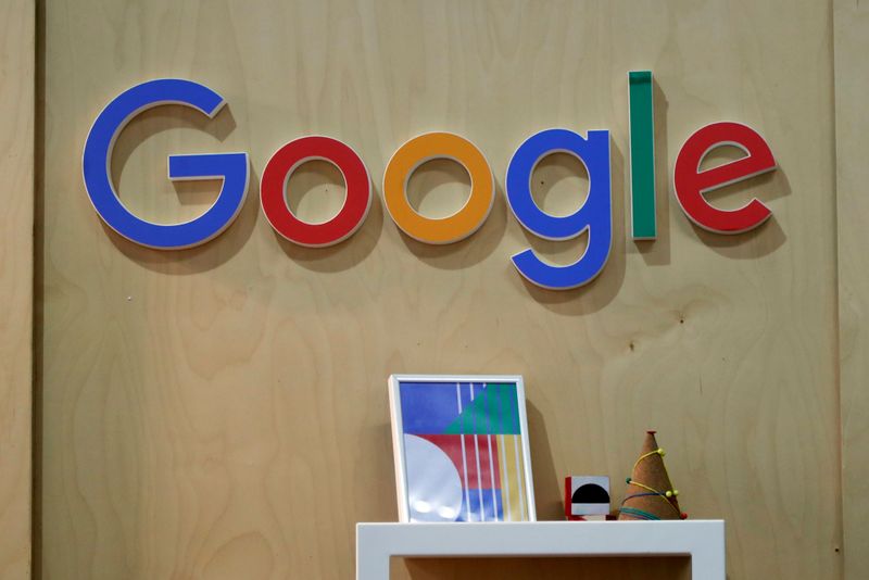 FILE PHOTO: The Google logo is seen at the Young