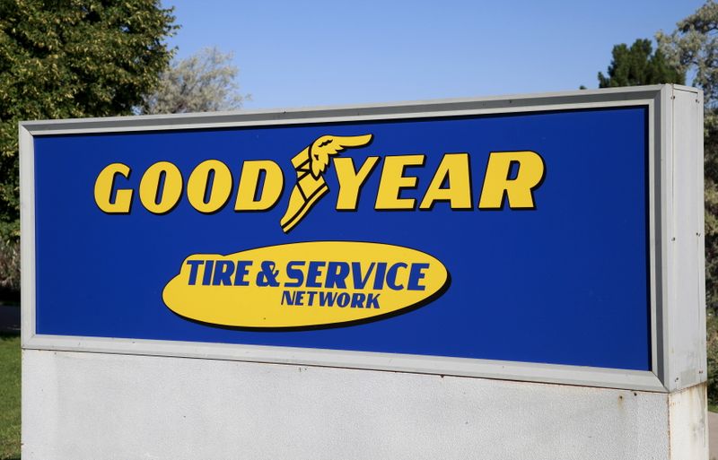 The Goodyear Tire and Rubber Co. company logo is seen