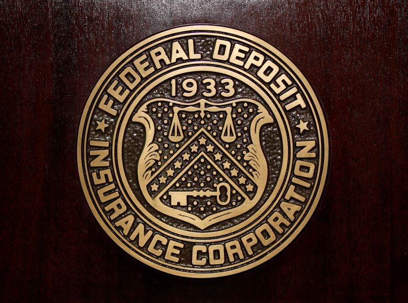 FILE PHOTO: The Federal Deposit Insurance Corp (FDIC) logo is