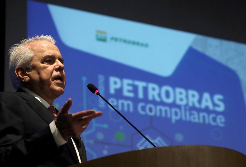 FILE PHOTO: Petrobras CEO Roberto Castello Branco speaks at a