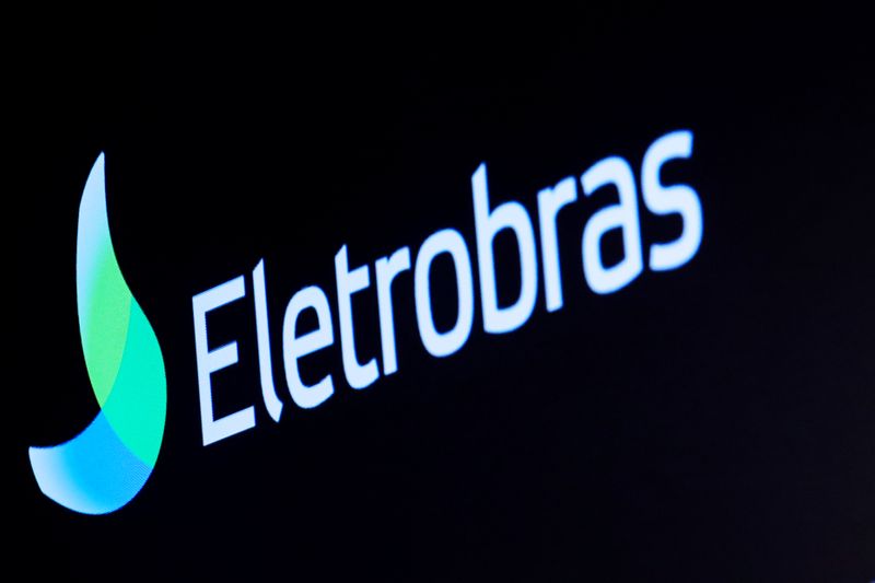 The logo for Eletrobras, a Brazilian electric utilities company, is