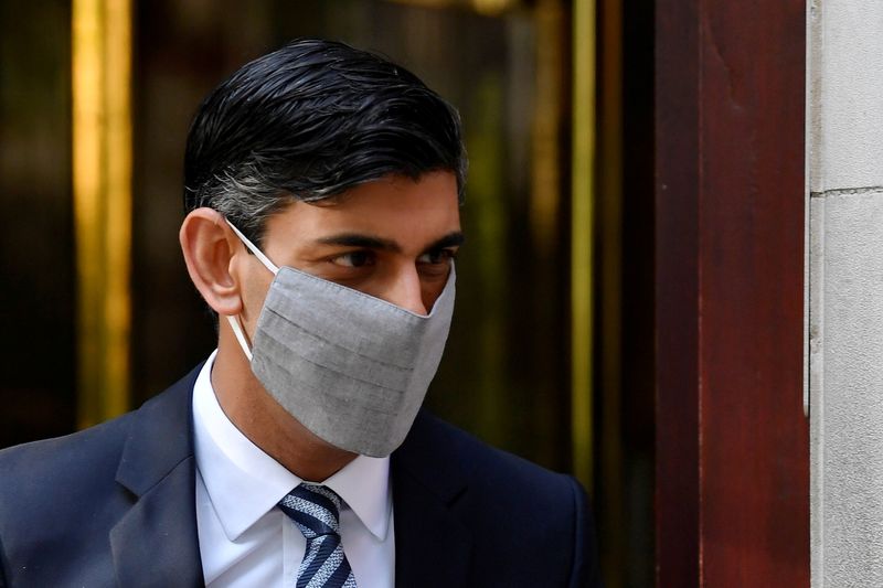 FILE PHOTO: Britain’s Chancellor of the Exchequer, Rishi Sunak, leaves