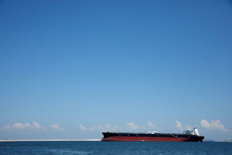 FILE PHOTO: An oil tanker is pictured in the waters
