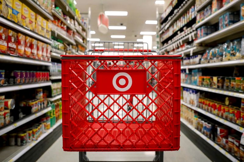 FILE PHOTO: A shopping cart is seen in a Target