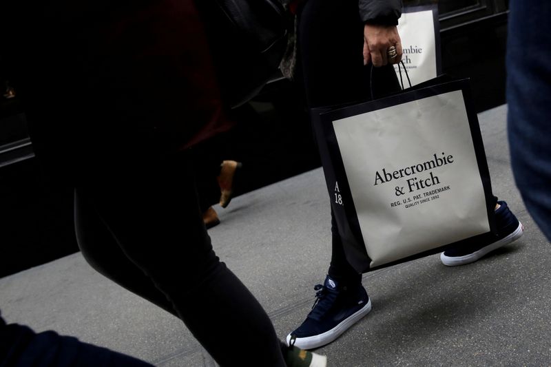FILE PHOTO: A person carries a bag from the Abercrombie