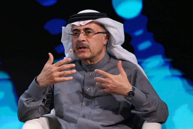 Aramco’s President and CEO, Amin H. Nasser, speaks during the