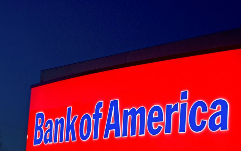 FILE PHOTO: A Bank of America logo is seen outside