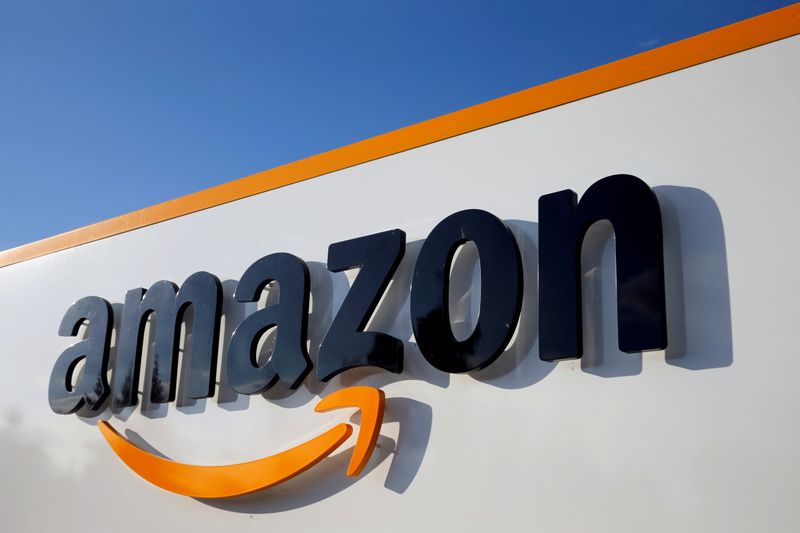 FILE PHOTO: FILE PHOTO: The logo of Amazon is seen