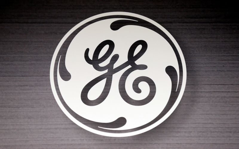 FILE PHOTO: The General Electric logo is seen in a