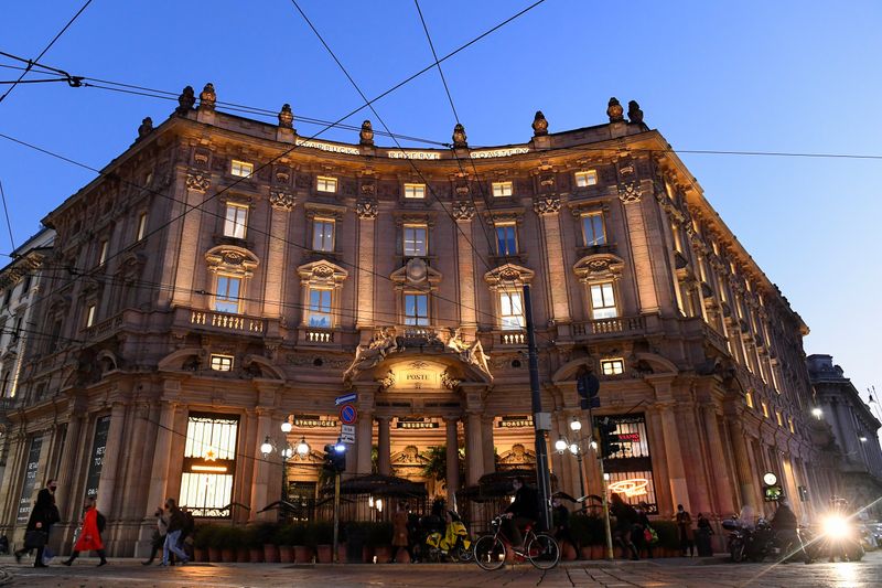 Palazzo delle Poste office is seen in Milan
