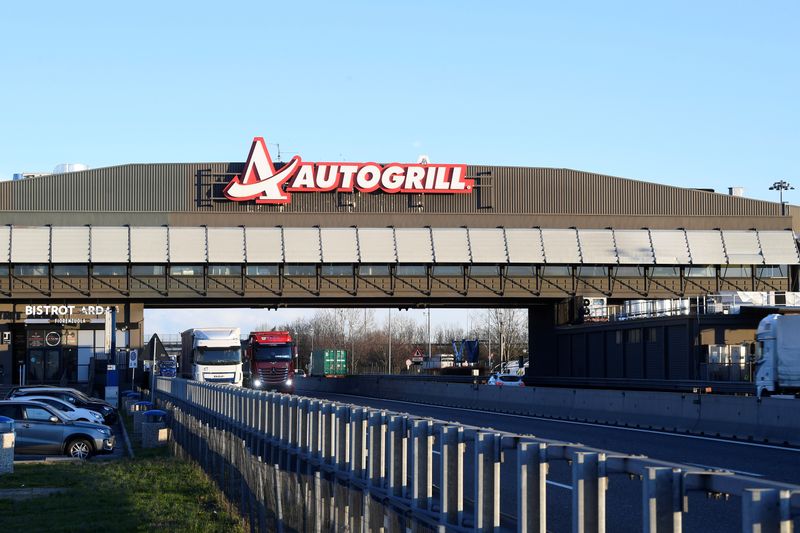 Bridge restaurant of Italy’s Autogrill is seen on the motorway