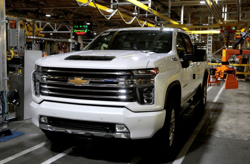 FILE PHOTO: A Chevrolet 2020 heavy-duty pickup truck is seen