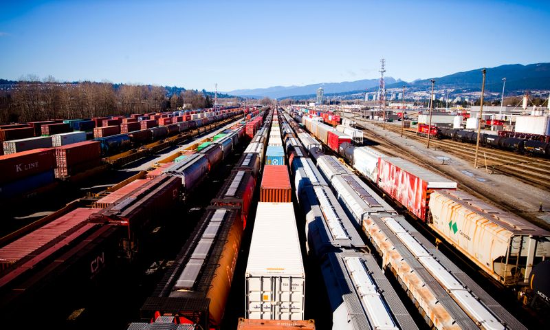 The Canadian Pacific railyard is pictured in Port Coquitlam.