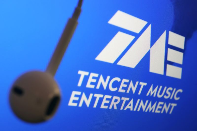Illustration picture of China’s Tencent Music Entertainment Group
