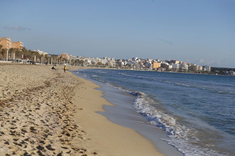 FILE PHOTO: A view shows El Arenal beach in Palma