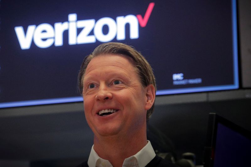 Verizon CEO Hans Vestberg on the floor at the NYSE