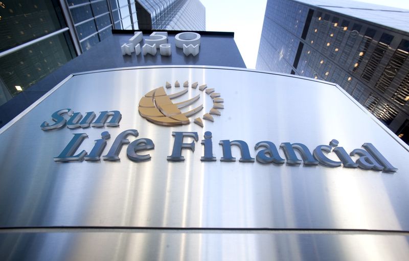 The logo of Sun Life Financial is seen in Toronto