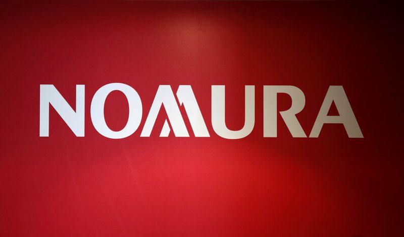 FILE PHOTO: Logo of Nomura Holdings is pictured in Tokyo