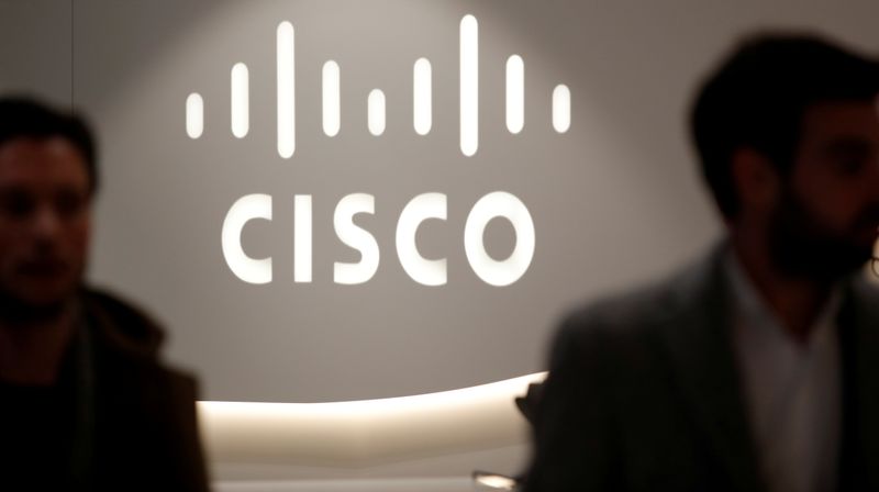 FILE PHOTO: The logo of US networks giant Cisco Systems