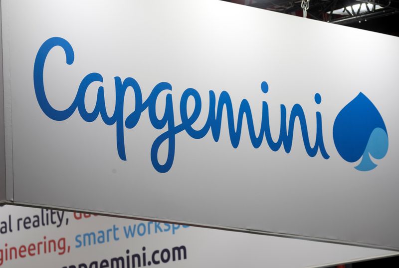 The logo of Capgemini is pictured during the Viva Tech
