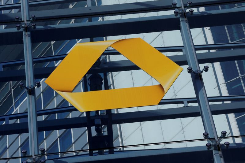 FILE PHOTO: A Commerzbank logo is pictured after the bank’s