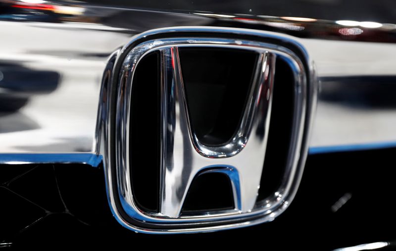 FILE PHOTO: The Honda logo is seen on a Honda