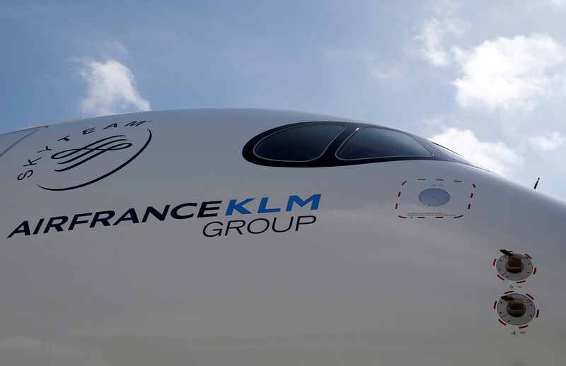 Logo of Air France KLM Group is pictured on the