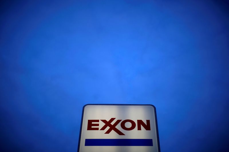 gFILE PHOTO: An Exxon sign is seen at a gas