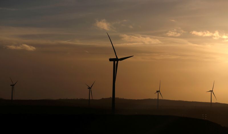 FILE PHOTO: Iberdrola’s power generating wind turbines are seen at
